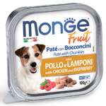 Корм для собак MONGE Dog Fruit курица с малиной консервированный 100г
