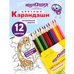 Карандаши цветные Юнландия 12 шт.