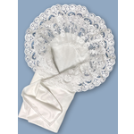 Конверт на выписку Делоникс Пеленка уголок с кружевом белый