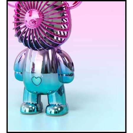Вентилятор детский 4 лопасти CASTLELADY с USB зарядкой Мишка