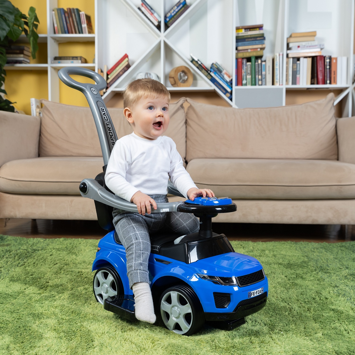 Пушкар BabyCare Sport car с ручкой - фото 12