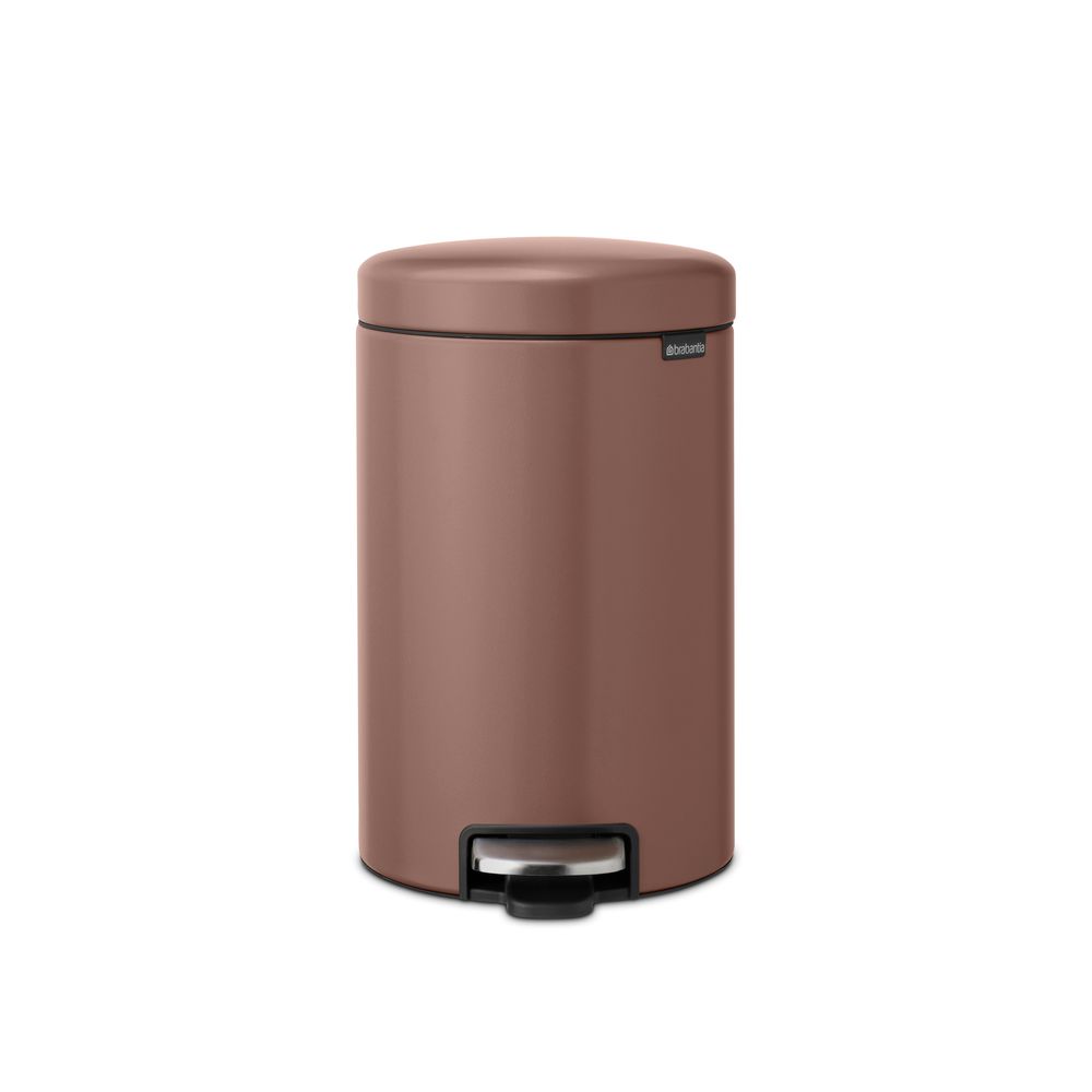 Бак мусорный Brabantia NewIcon с педалью светло-коричневый 12л 234002 - фото 1