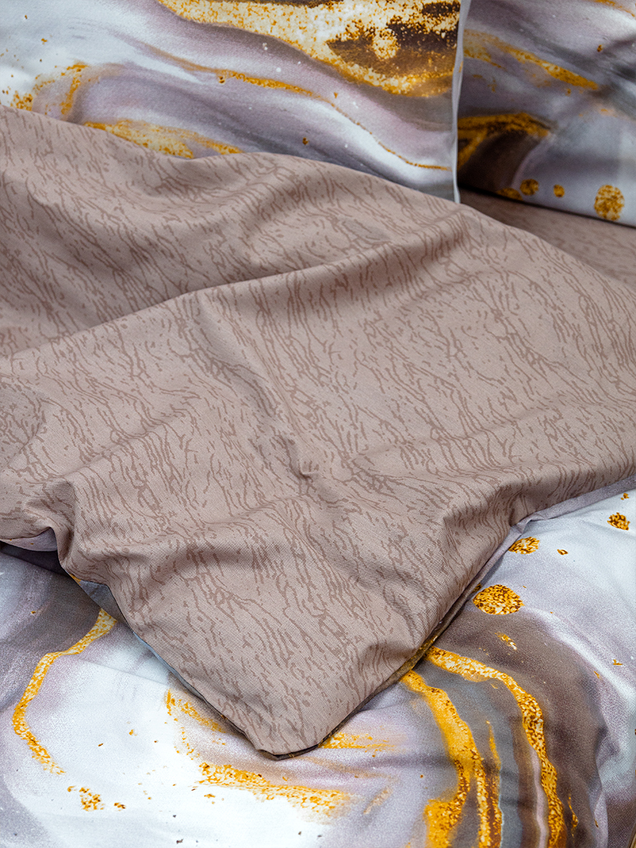 Комплект постельного белья для SNOFF Вэйв сатин семейный 5 предм. - фото 15