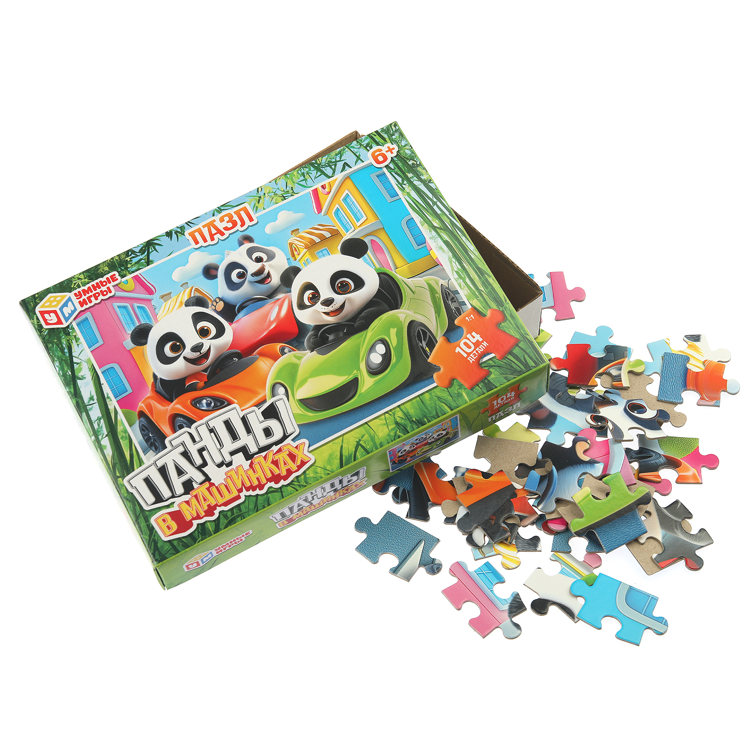 Пазл Умные игры Панды в машинках классический - фото 2