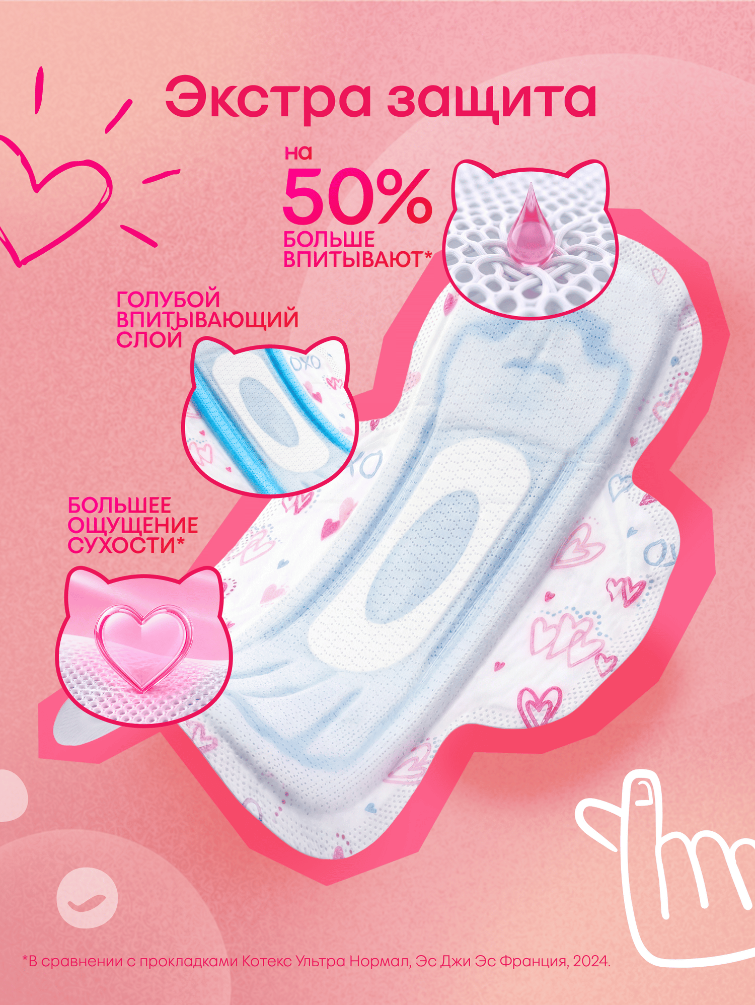 Прокладки KOTEX Young гигиенические для девочек нормал 8шт - фото 3
