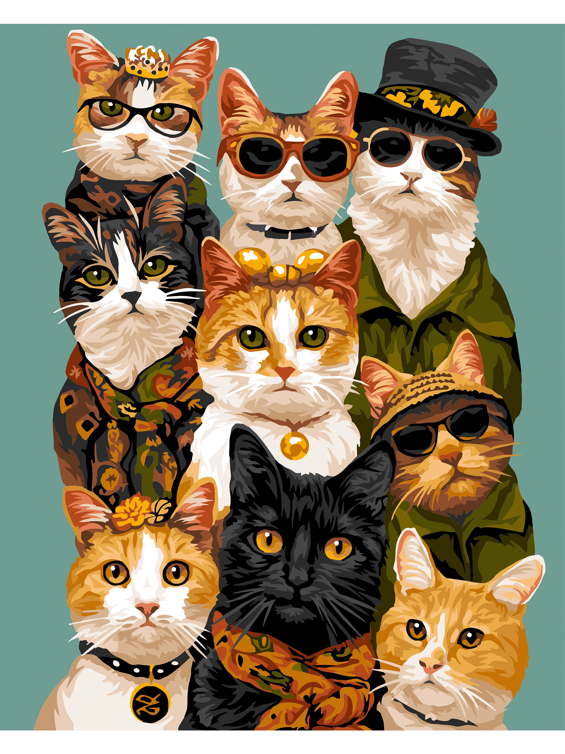 Картина по номерам Hobby Paint Коты-аристократы в ассортименте - фото 2