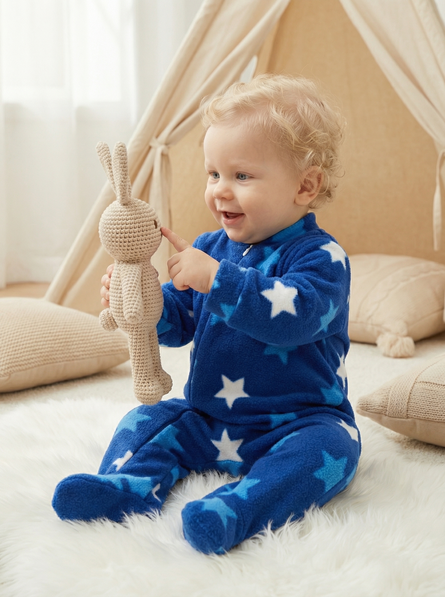 Изображение товара Утепленный флисовый комбинезон YOULALA для малышей 62 размер