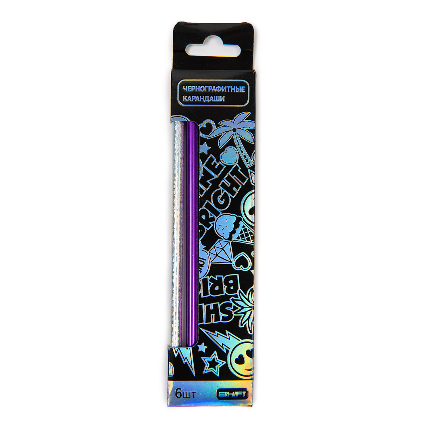 Карандаши чернографитные Erhaft 6 шт. - фото 1