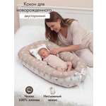 Матрас гнездышко KUZA Бежевые короны 50х90
