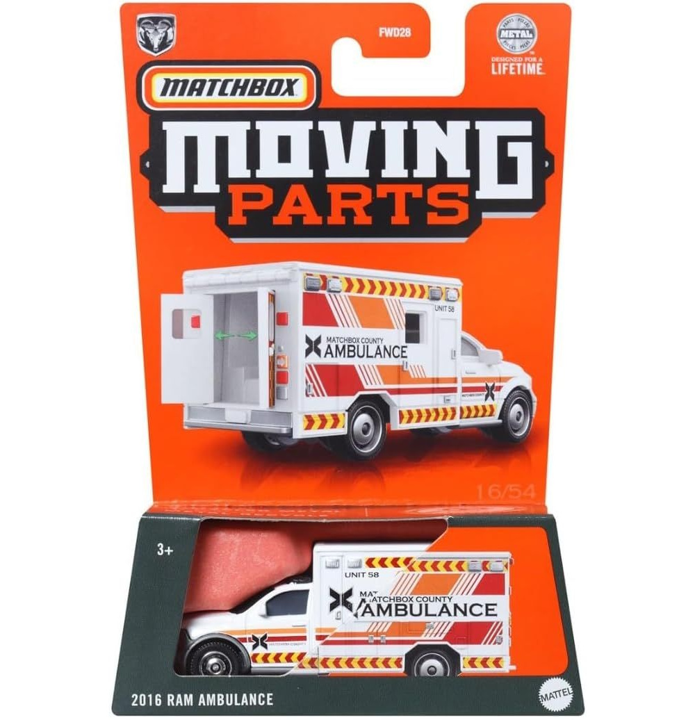 Скорая помощь Matchbox 2016 Ram Ambulance  1:64 FWD28/HVN01 - фото 1