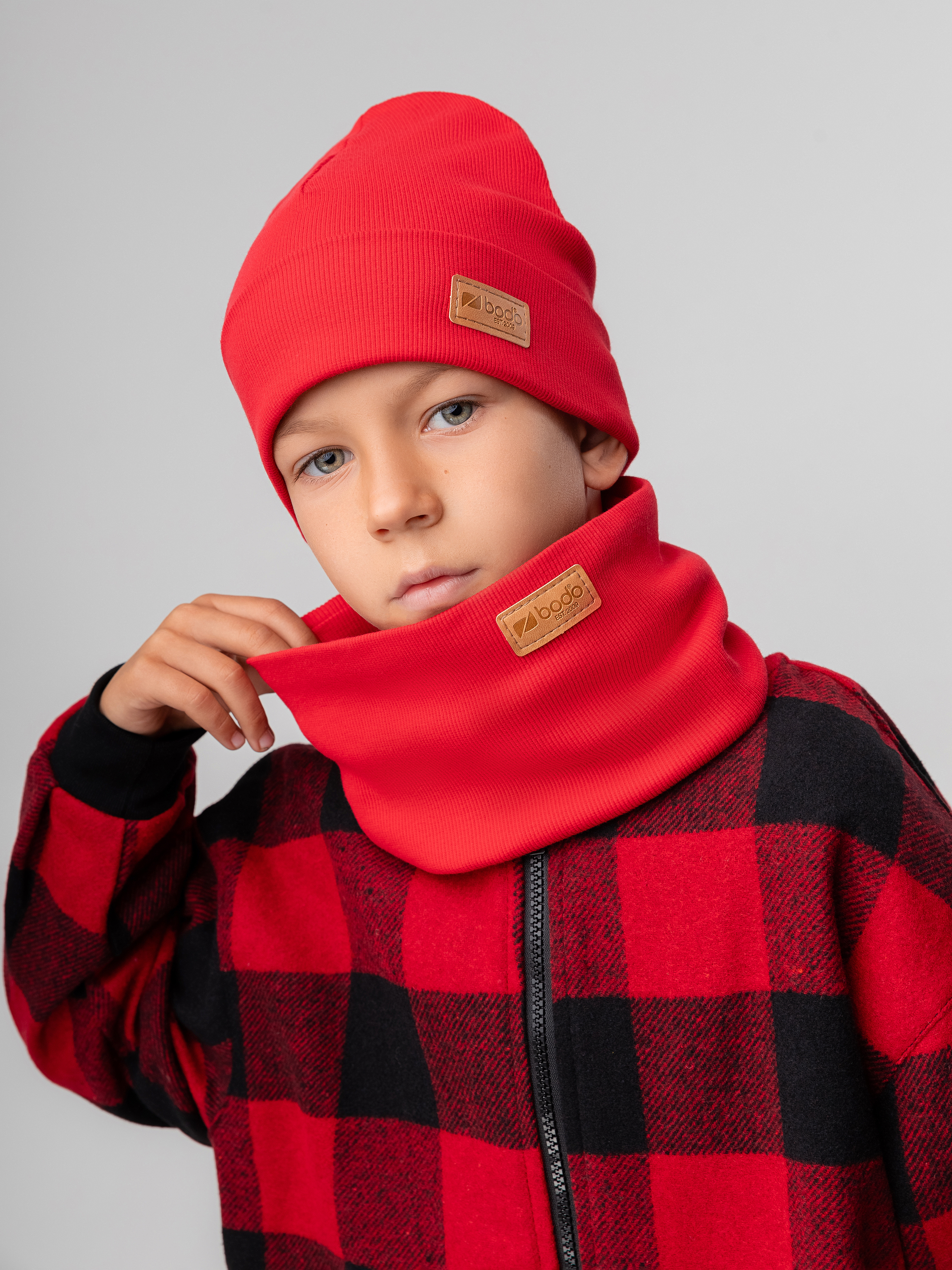 Шапка и снуд Bodo 13-201MU_красный - фото 1