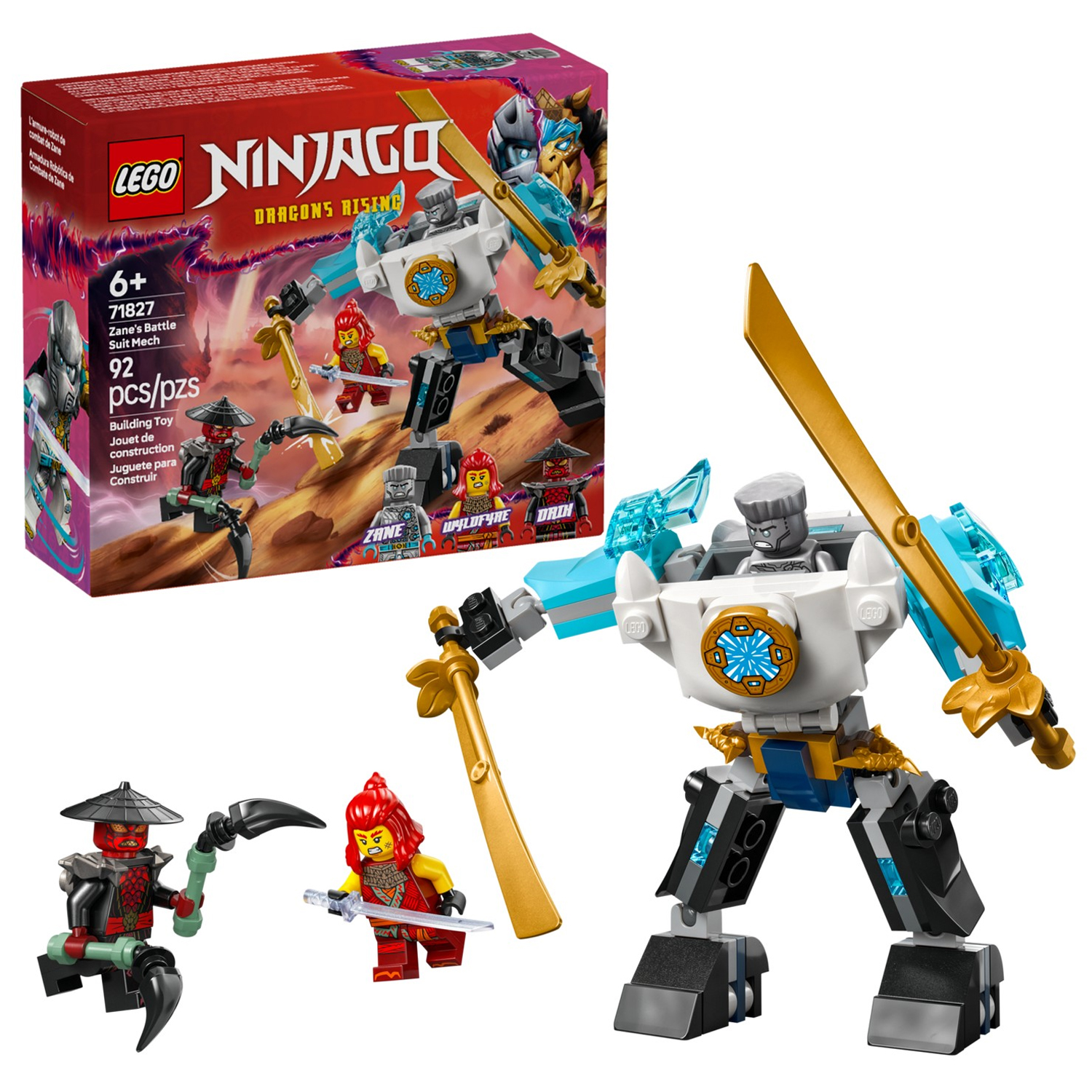 Конструктор LEGO NINJAGO Боевой робот-броня Зейна 92 дет. - фото 1