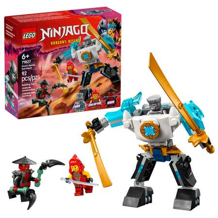 Конструктор LEGO NINJAGO Боевой робот-броня Зейна блочный