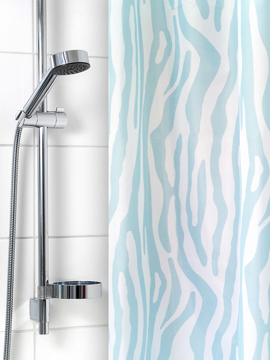 Штора для ванной комнаты и душа VILINA текстильная водоотталкивающая 180х180 см полиэстер - фото 7