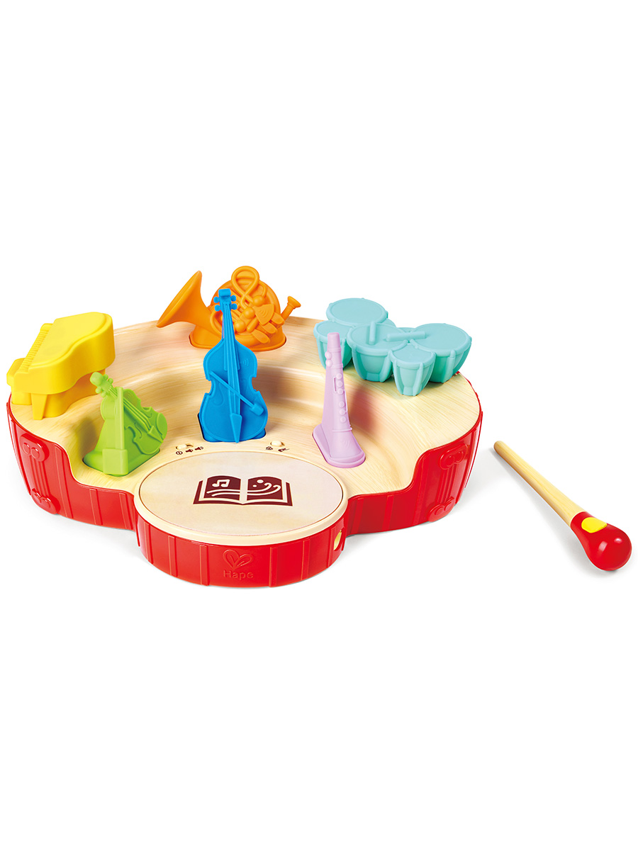 Игрушка музыкальная Hape Мини оркестр пианино, труба, скрипка, барабаны, кларнет - фото 10
