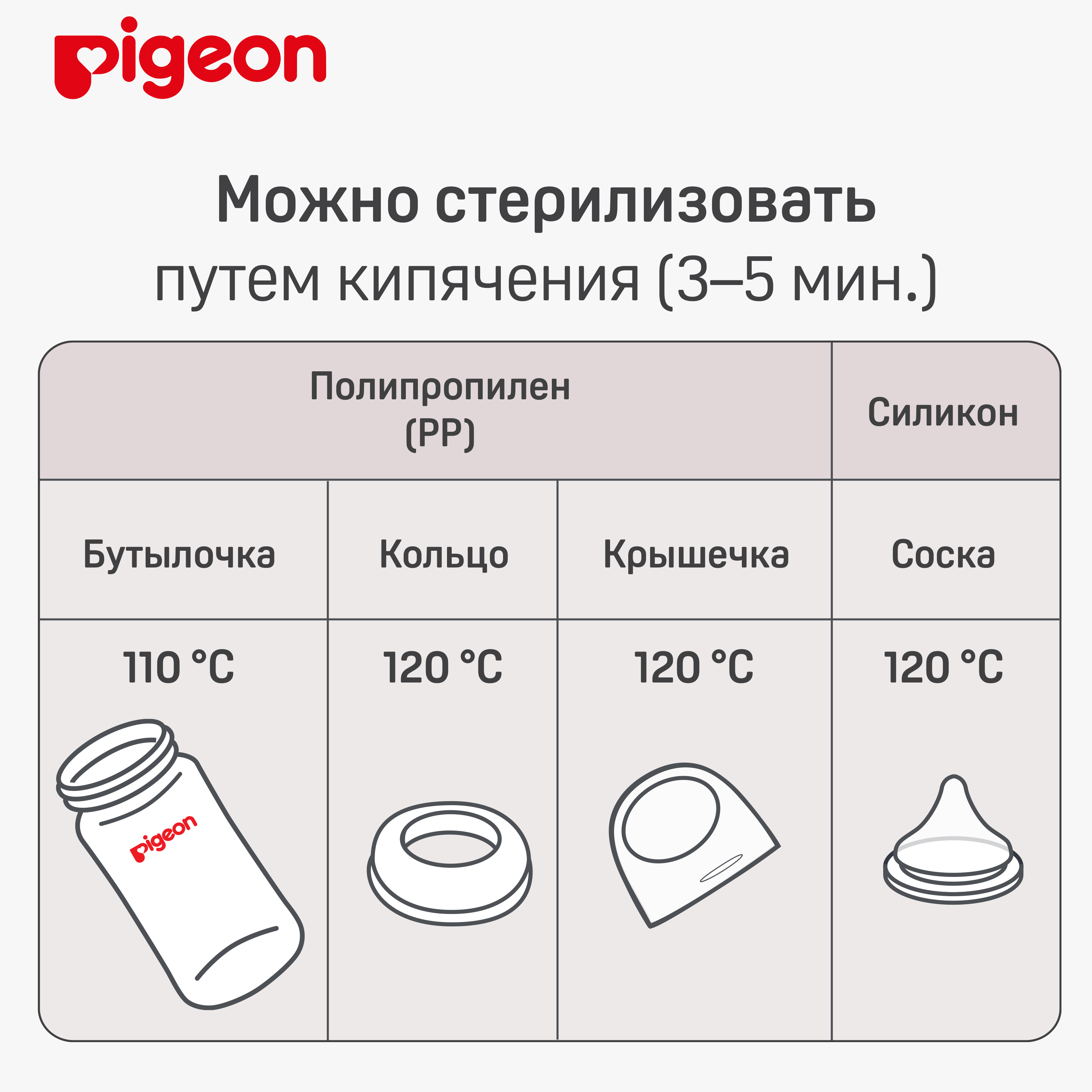 Бутылочка Pigeon 240 мл - фото 7