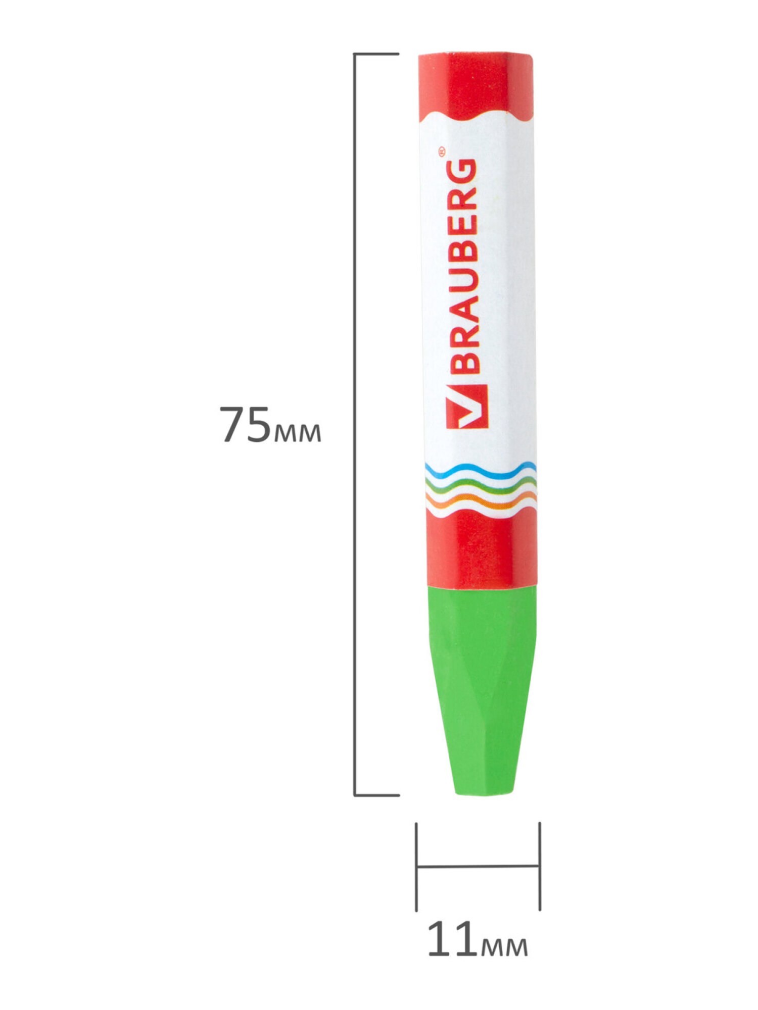 Восковые мелки Brauberg 12 шт. - фото 12
