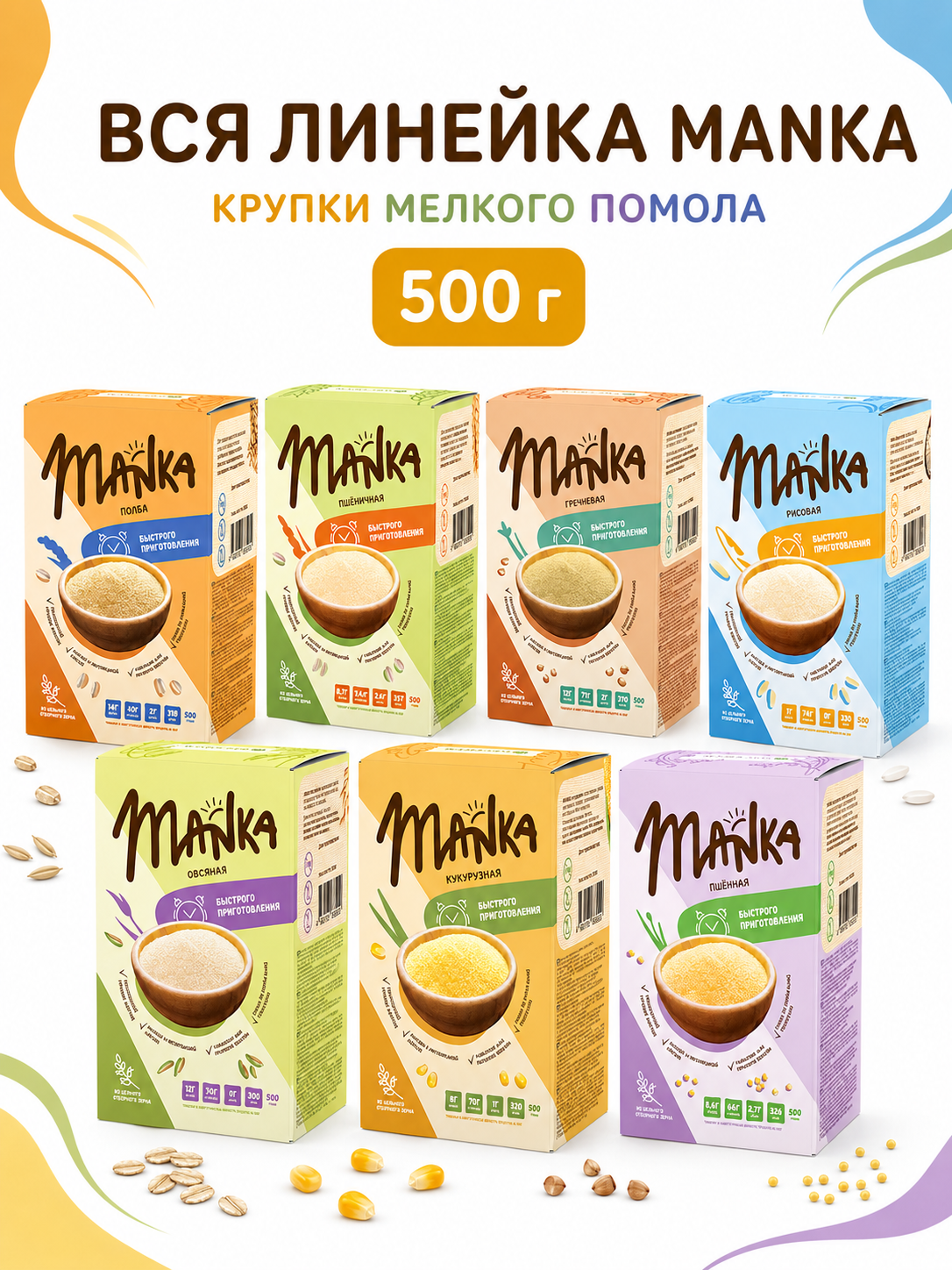 Каша Оргтиум овсяная MANKA 500г - фото 7