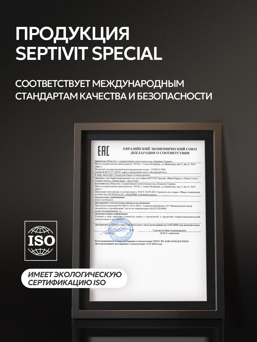 Гель для стирки SEPTIVIT SPECIAL La Sultan 1 л - фото 20