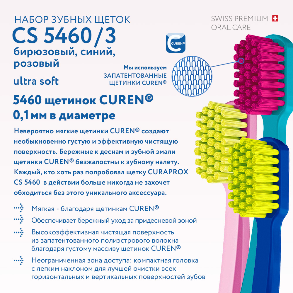 Зубная щетка классическая Curaprox 3 шт. - фото 6