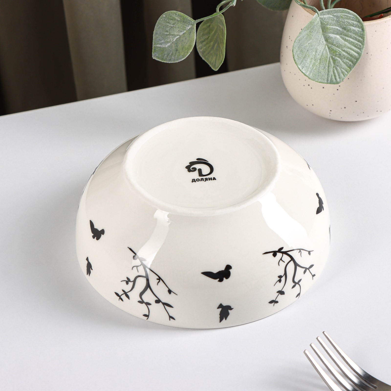 Салатник Доляна «Весенний вечер» 580 мл d=15 5 см цвет белый - фото 3