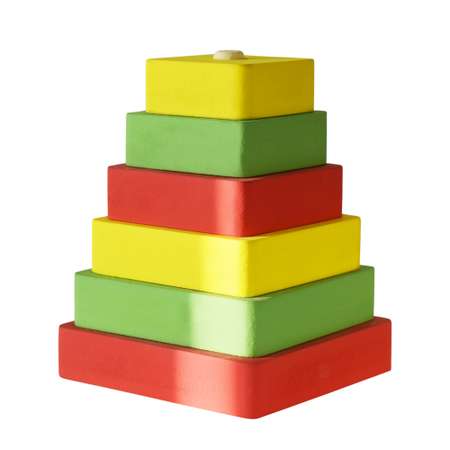 Игрушка Heleos пирамидка Квадраты