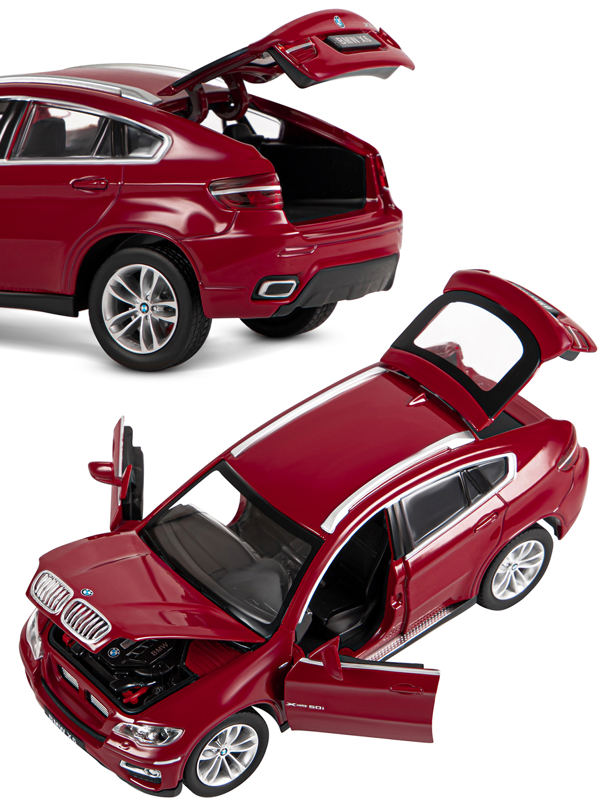 Внедорожник АВТОпанорама BMW X6 1:26 JB1251128 - фото 9