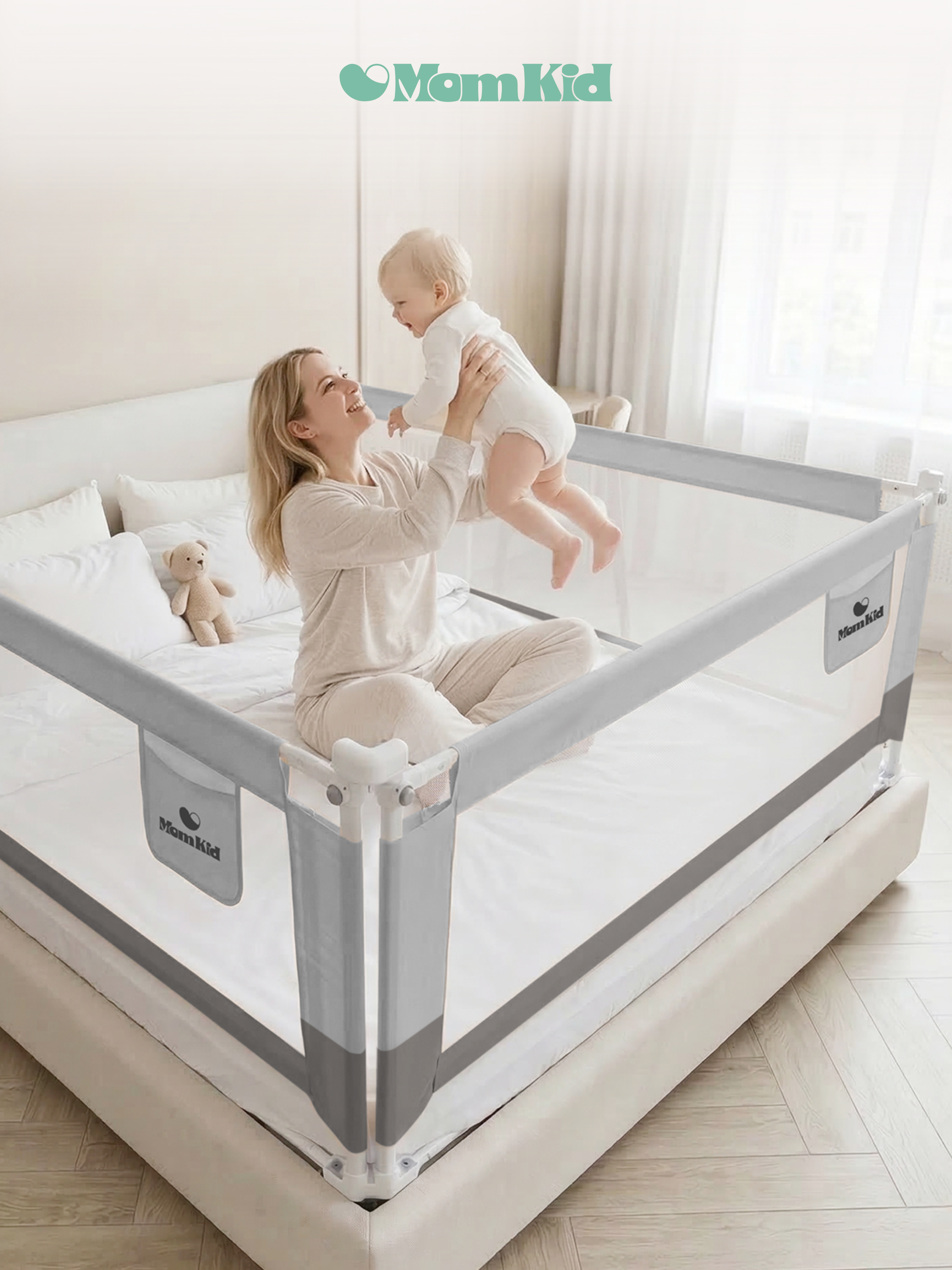 Барьер-ограничитель MomKid Бортик для кровати от падений 140 см - фото 14