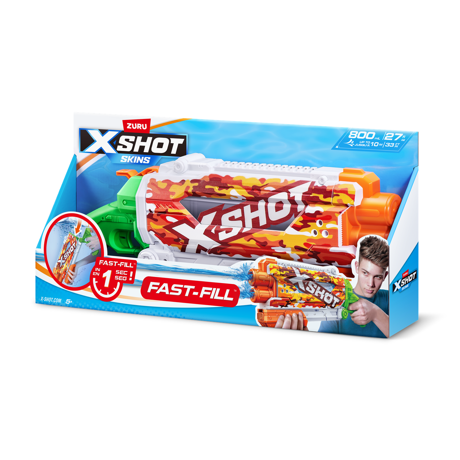 Бластер водный Zuru XSHOT  Skins Памп - фото 9