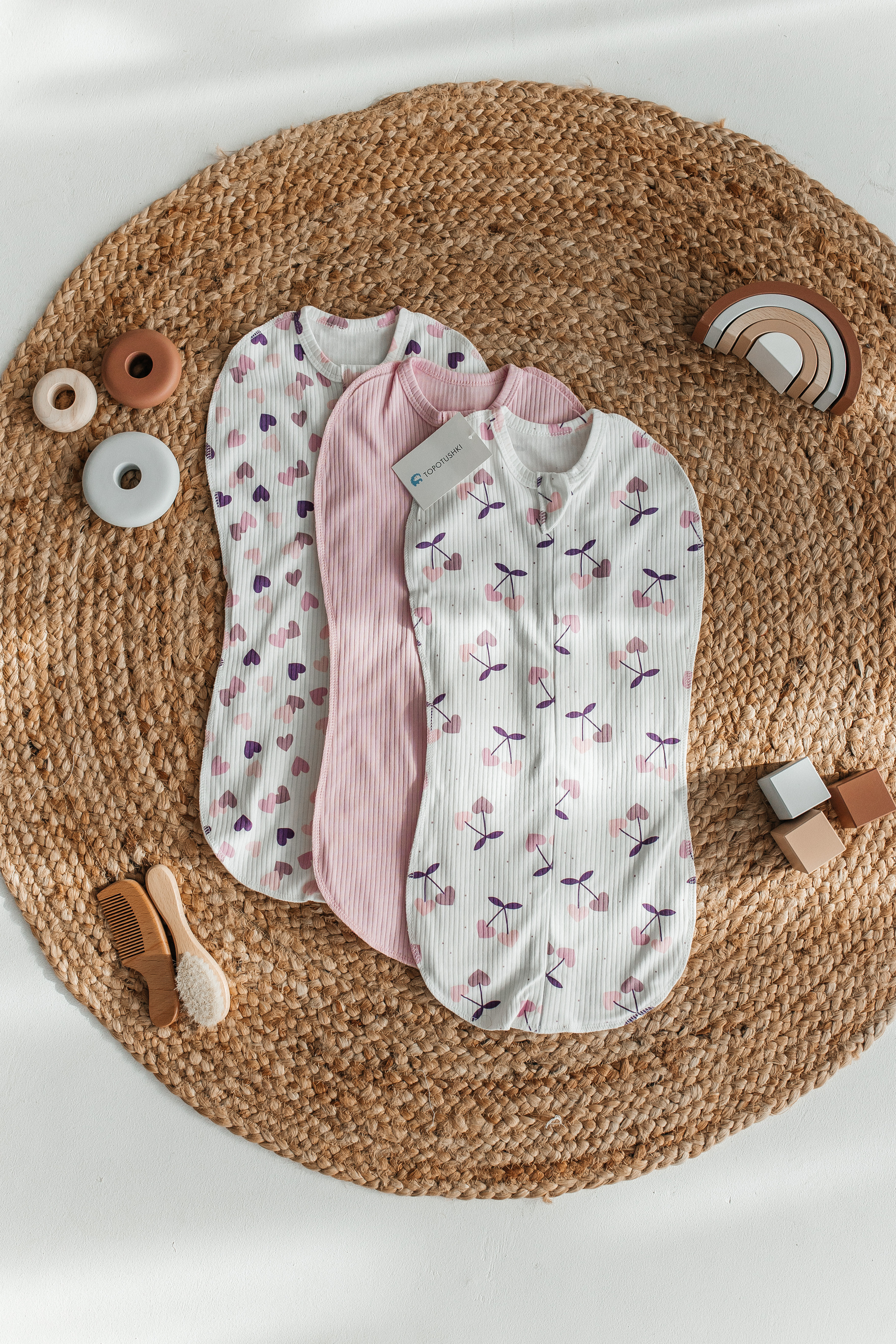 Конверт пеленальный (кокон) TOPOTUSHKI белый - фото 1