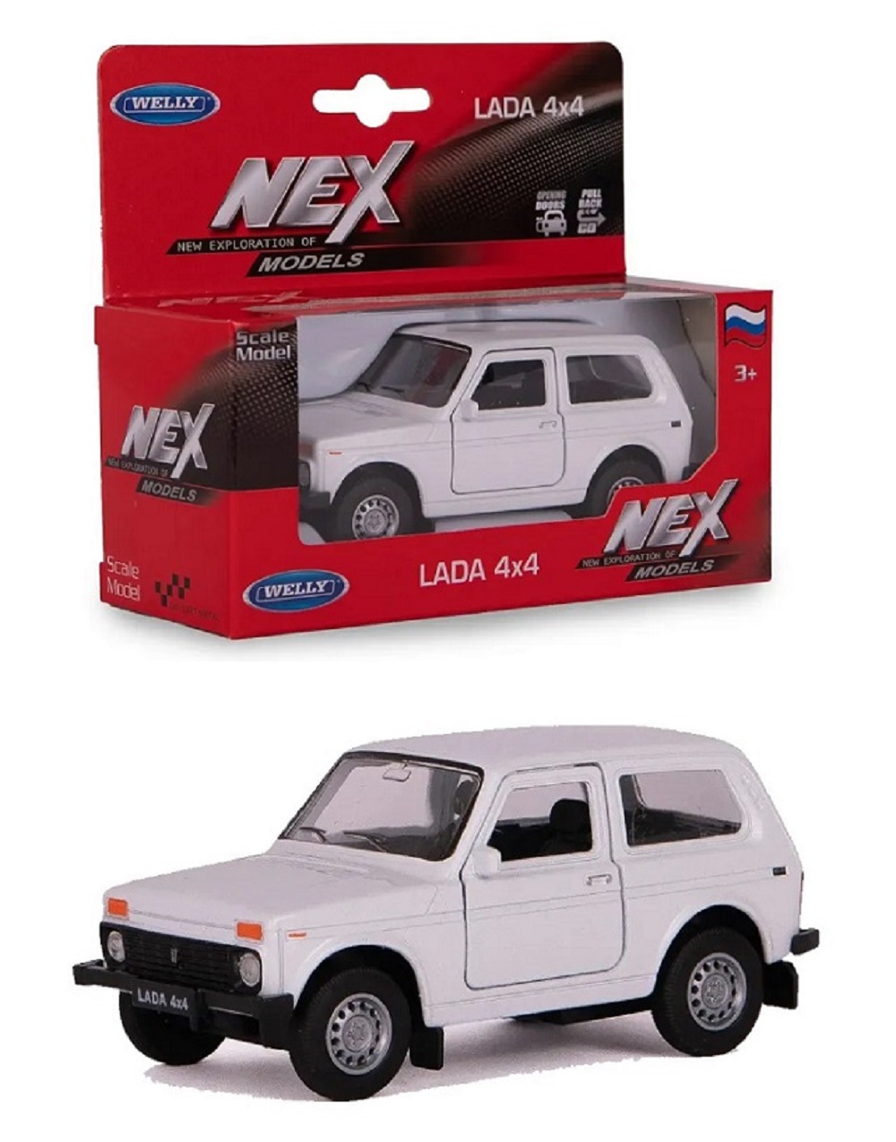 Автомобиль Welly LADA Niva белый 1:38 42386W - фото 1