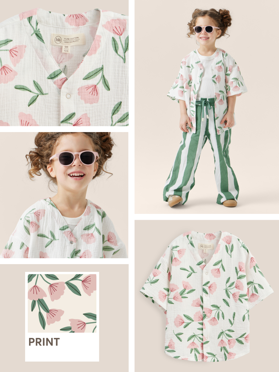 Рубашка Happy Baby 88130_pink-flower - фото 2