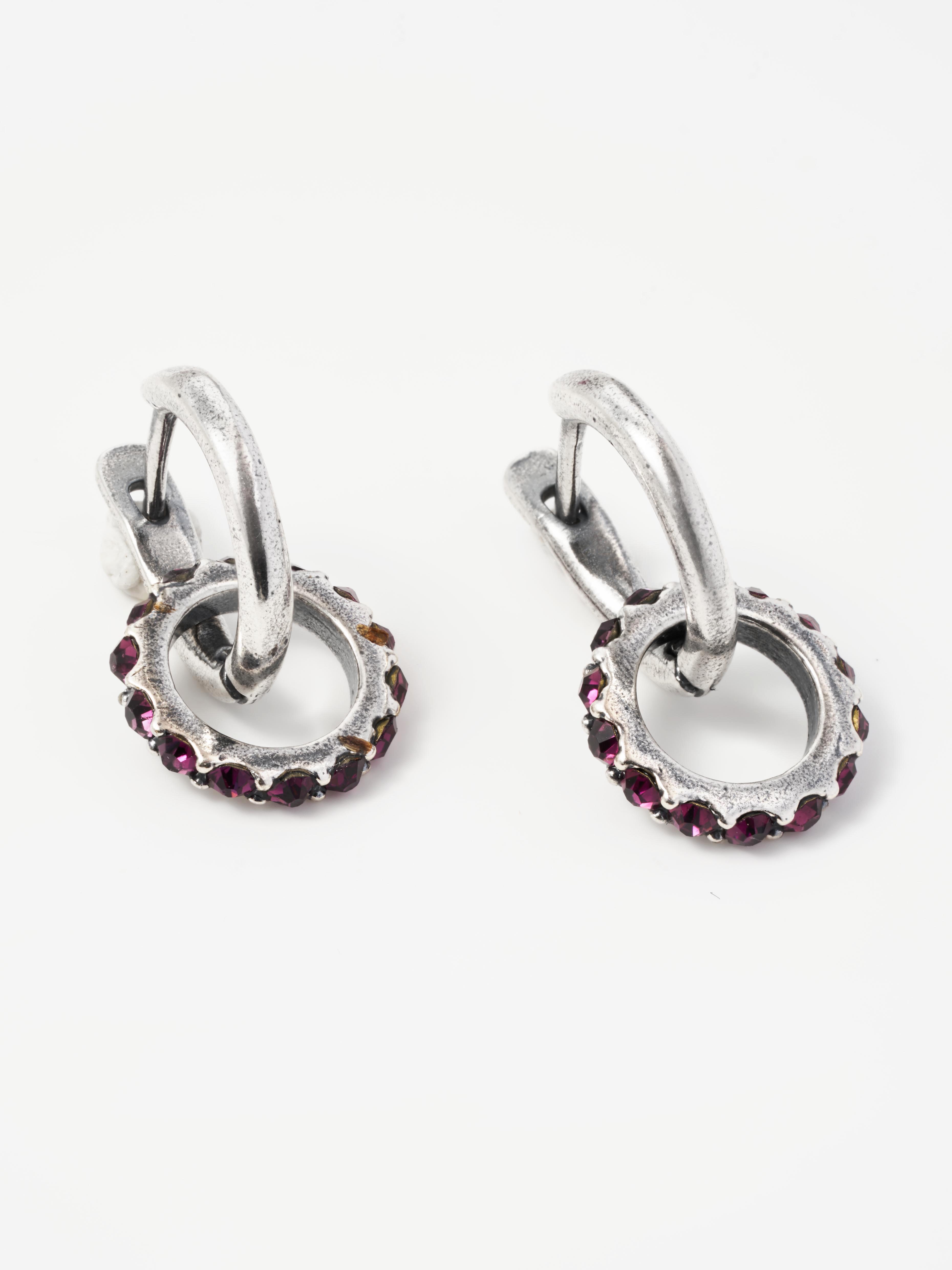 Серьги Shine and Beauty 30309-418-с-фиолетстразы - фото 1