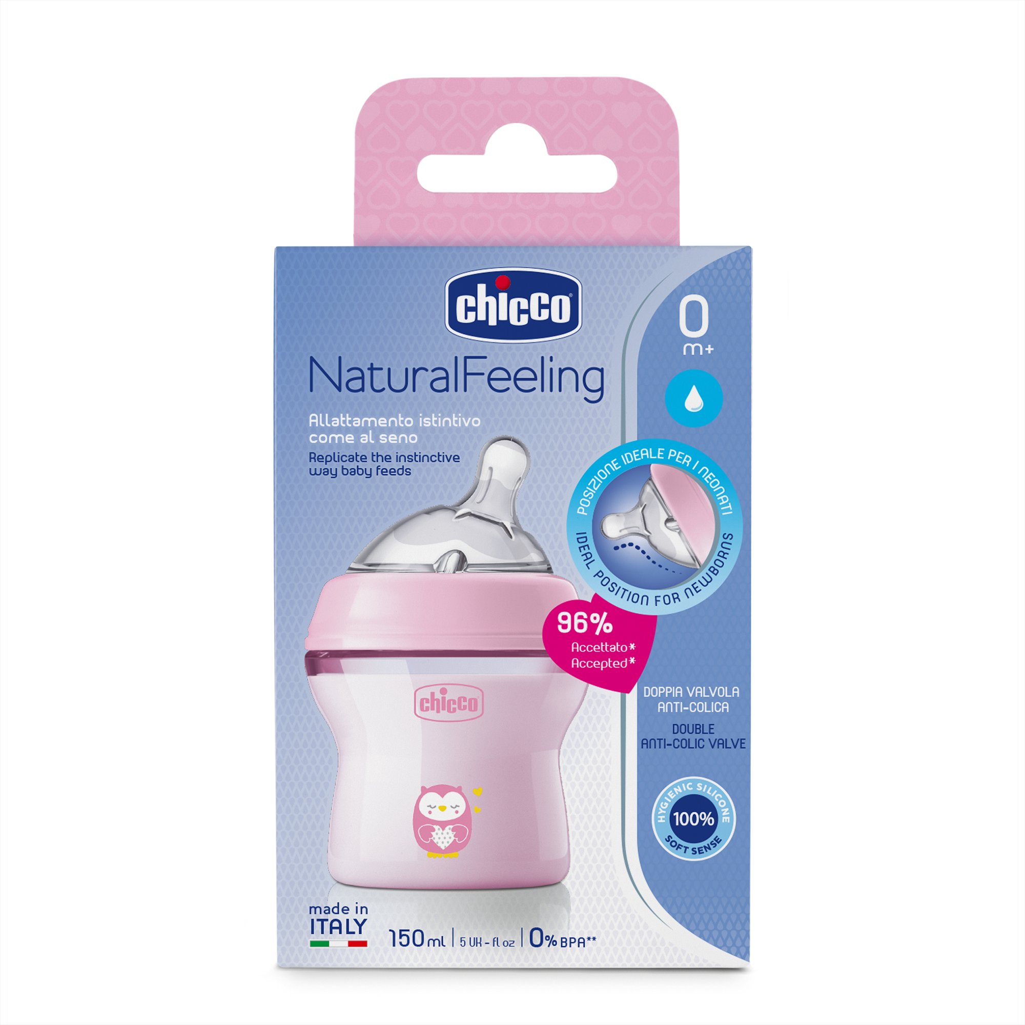 Бутылочка Chicco Natural 150 мл - фото 4