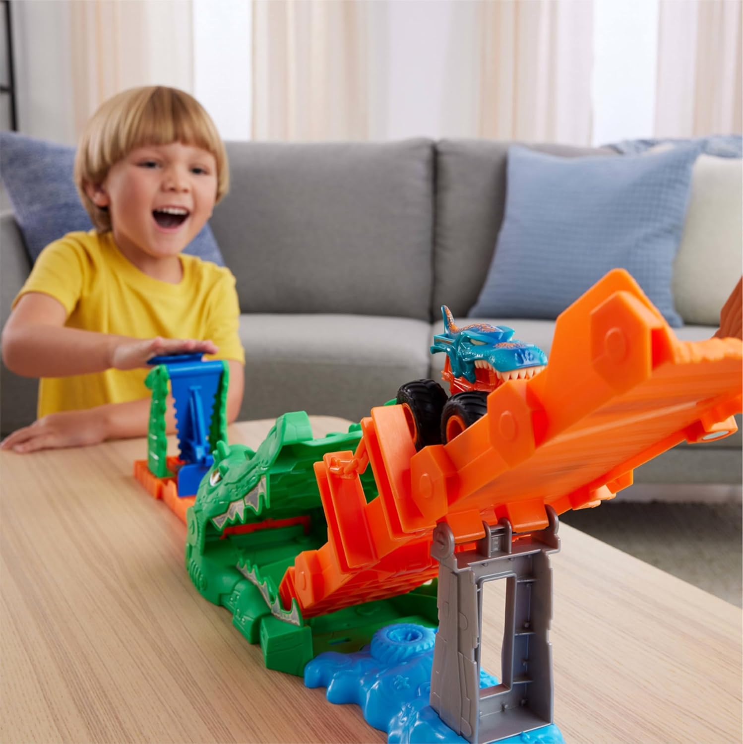 Трек Hot Wheels Трюк с крокодилом JJN45 - фото 7