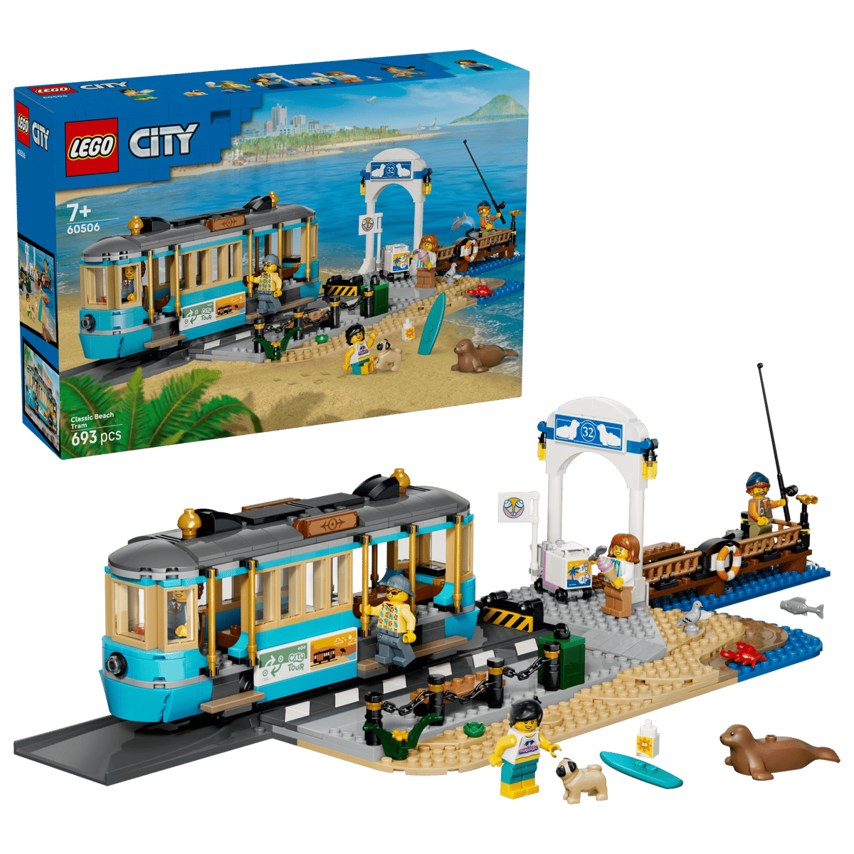 Конструктор LEGO City Классический пляжный трамвай 693 дет. - фото 1