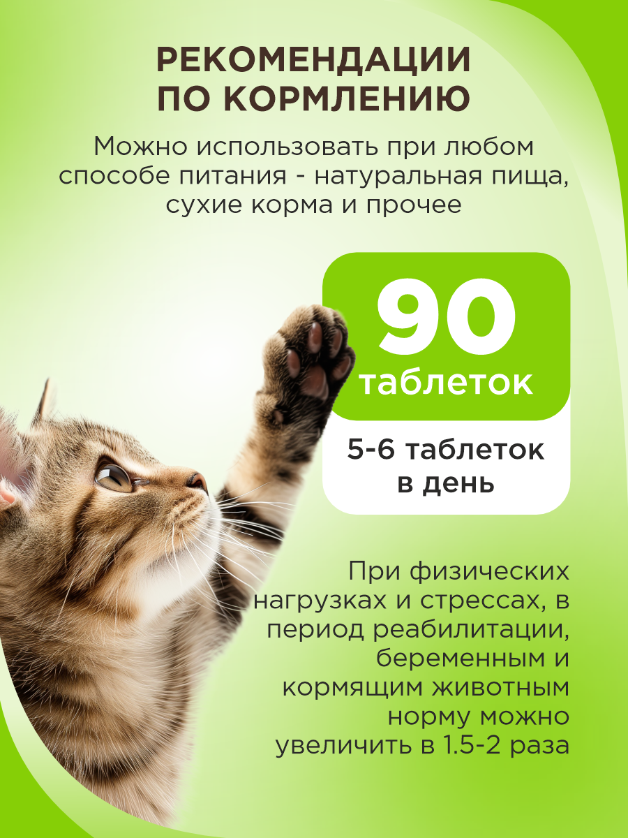 Полезное лакомство для кошек GOODR CAT Здоровье кожи и шерсти 90 таб. - фото 7