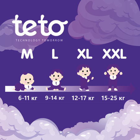 Трусики TE-TO XXL 16 шт.