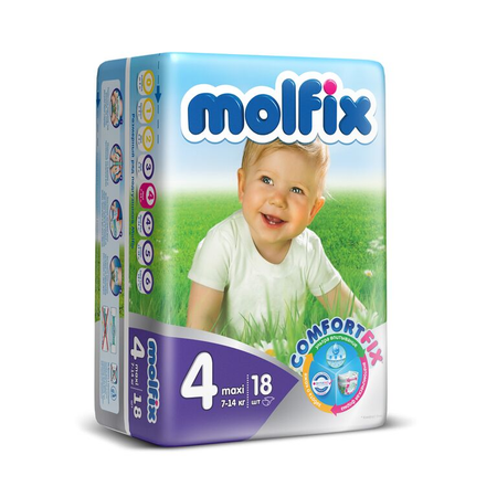 Подгузники Molfix Comfortfix 4 (7-14 кг) 18 шт.