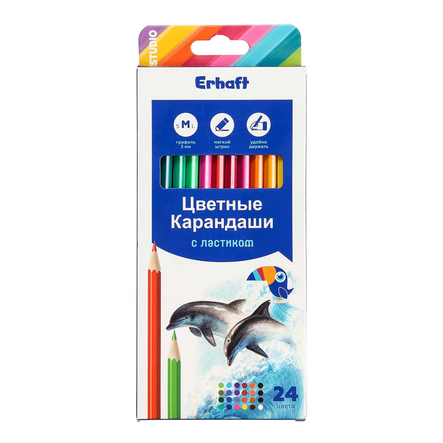 Карандаши цветные Erhaft 24 шт. - фото 1