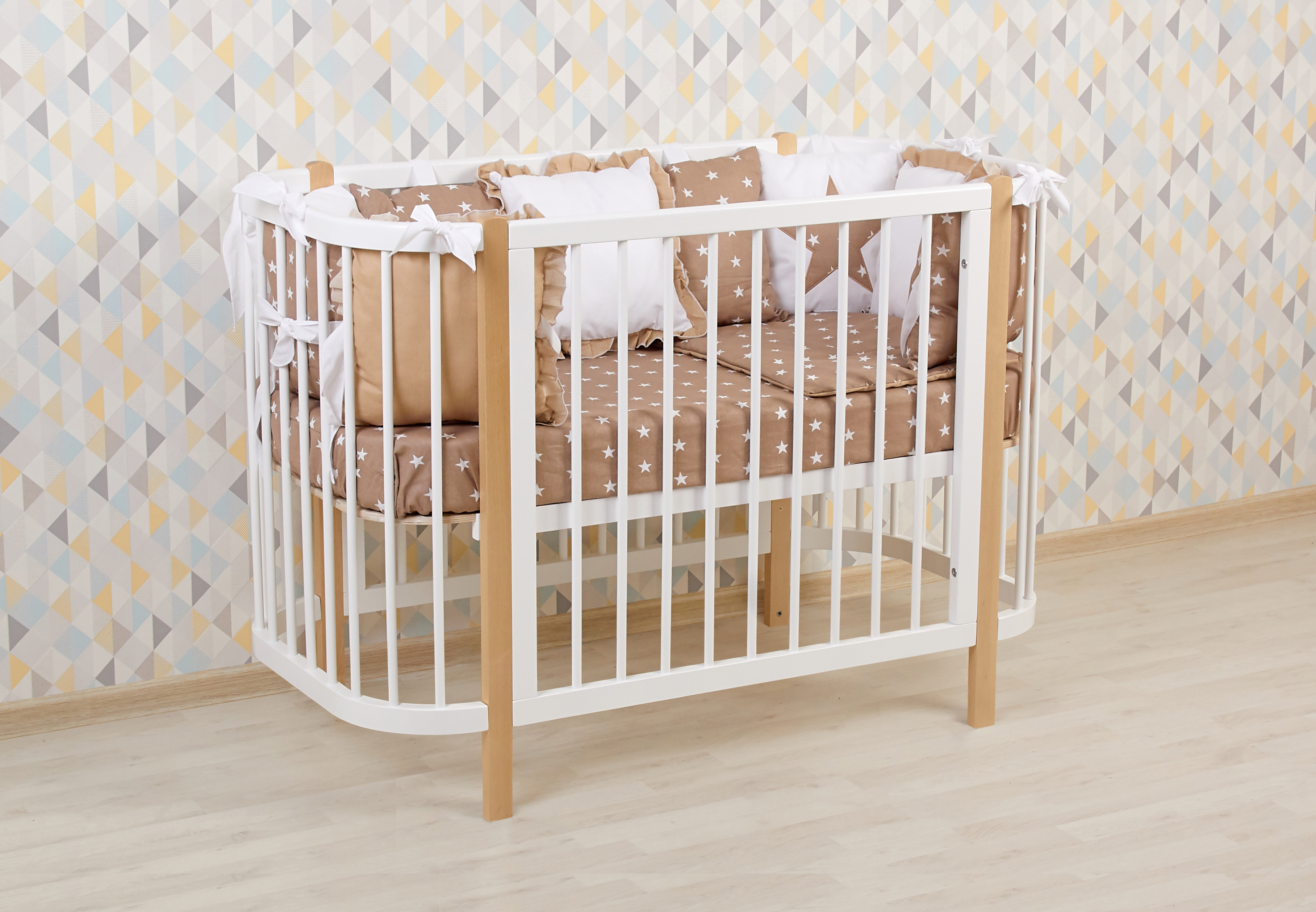 Детская кроватка Polini kids 350 прямоугольная, продольный маятник (белый) - фото 39