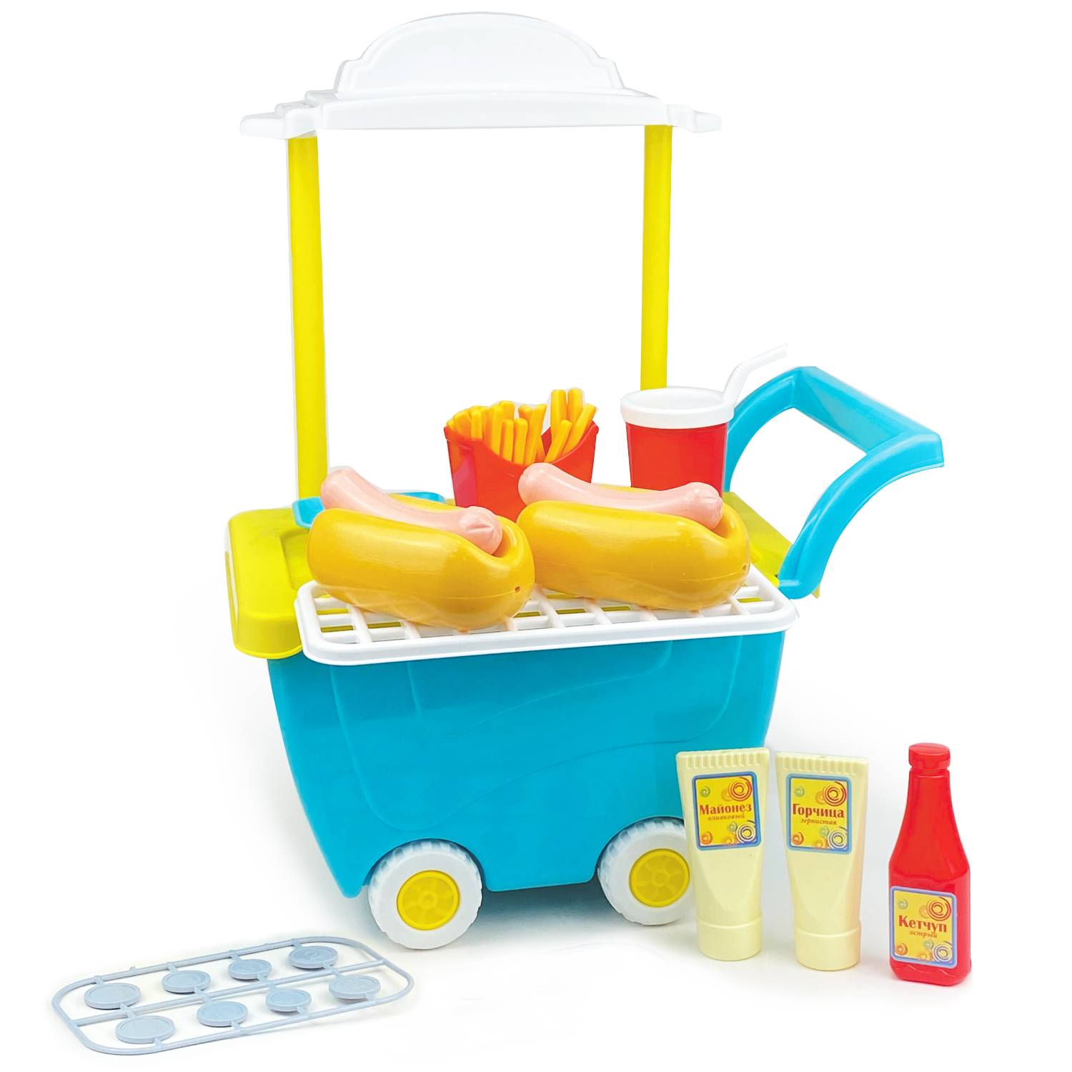 Игровой набор СТРОМ продукты, тележки и корзинки - фото 1