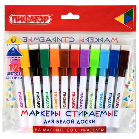 Маркеры Пифагор 12 цв.