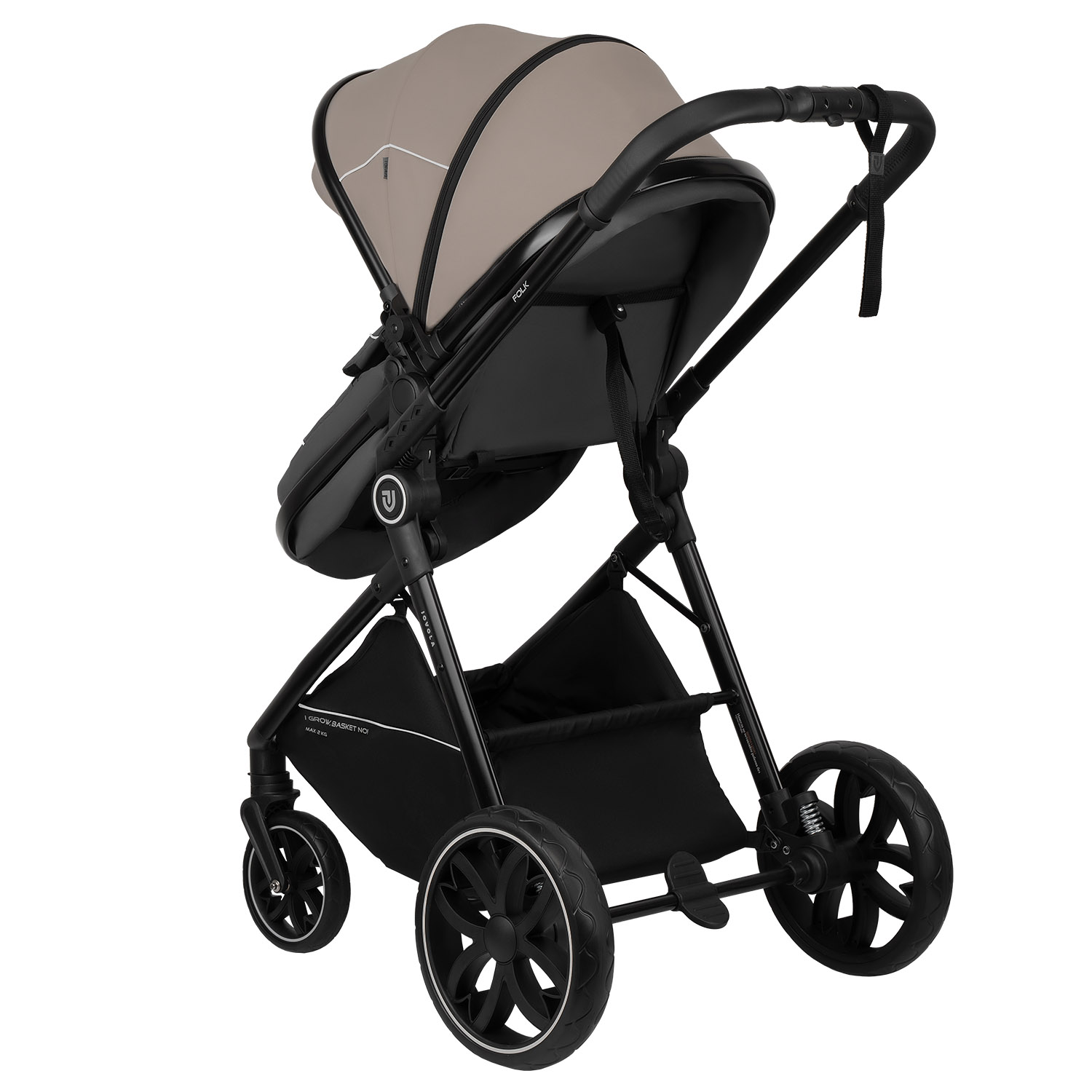 Коляска трансформер JOVOLA Folk 2в1 бежевый - фото 19