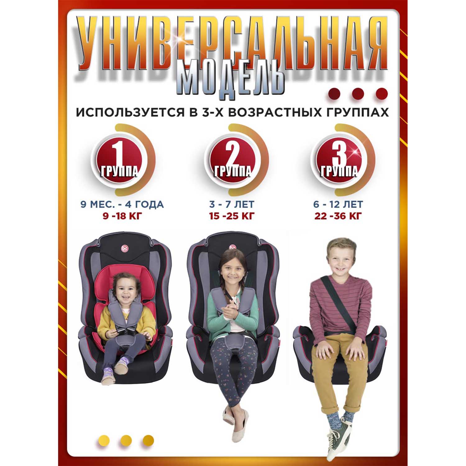 Автокресло BabyCare Upiter Plus 1/2/3 (9-36 кг) красный - фото 9