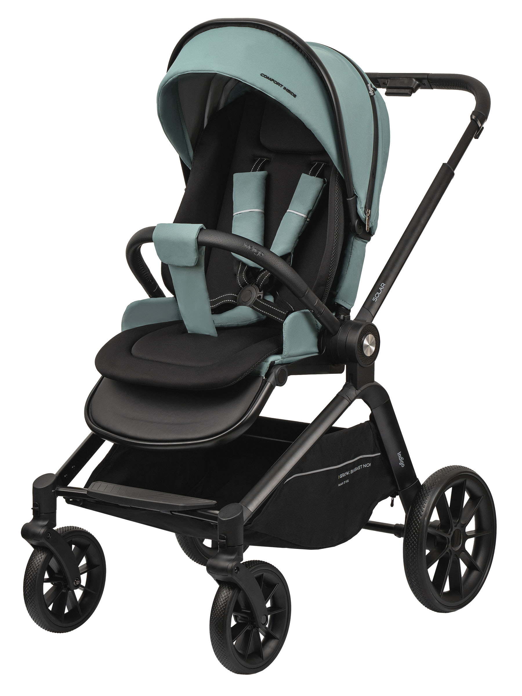 Коляска 2в1 Indigo Solar зеленый - фото 8