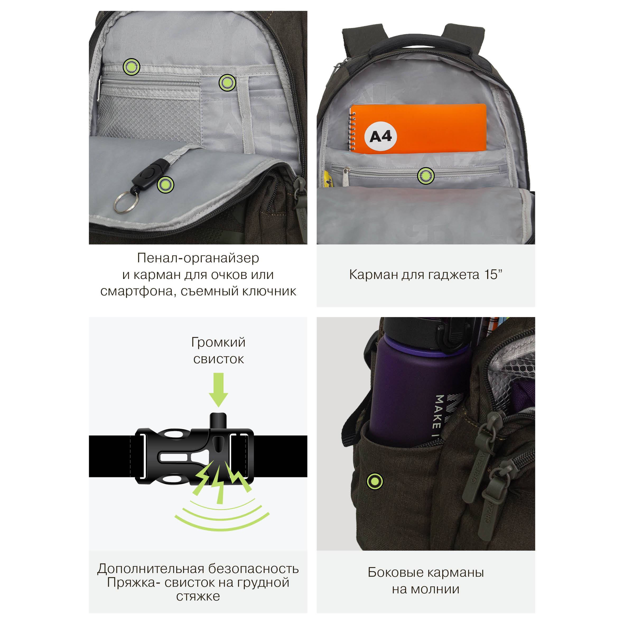 Рюкзак Grizzly для мальчика - фото 12