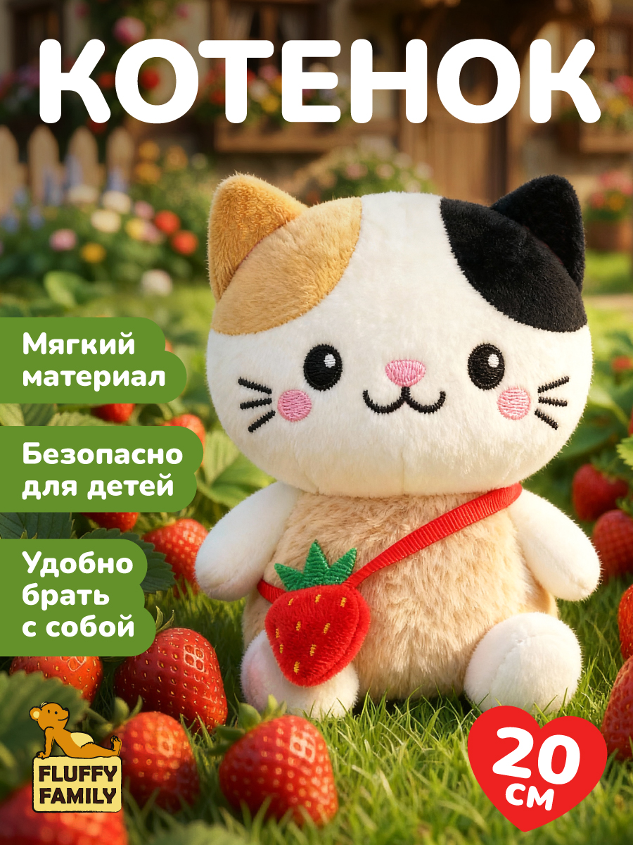 Мягкая игрушка Fluffy Family котик - фото 1