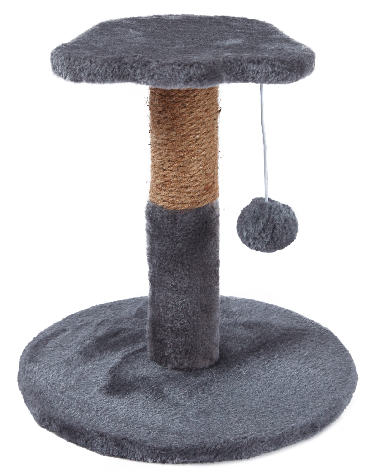 Когтеточка для кошек Barbaks Столбик-сидушка Лапка с игрушкой 30*30*30см - фото 6