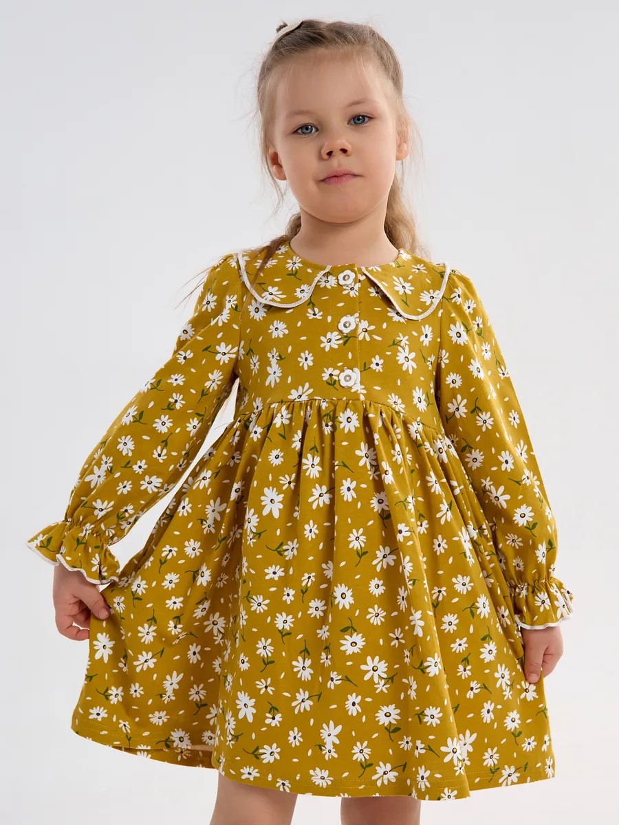 Платье YAXX 005--Платье ромашка/горчица - фото 1